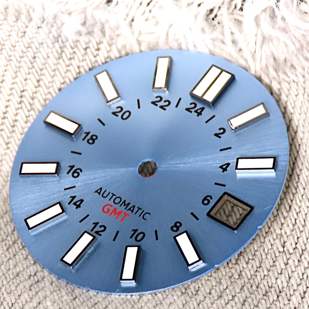 Dial Maker -Light sky‑blueSunburst GMT Dial for NH34