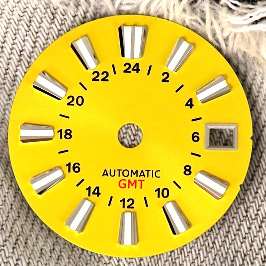 Dial Maker - Yellow Sunburst GMT Dial for NH34