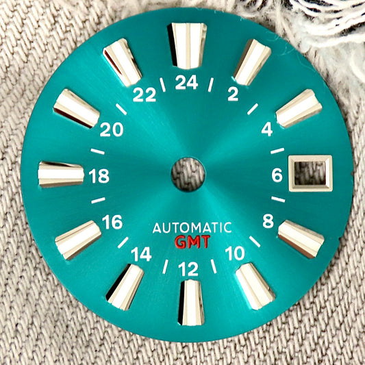 Dial Maker - Turquoise Sunburst GMT Dial for NH34