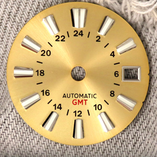 Dial Maker - Gold Sunburst GMT Dial for NH34