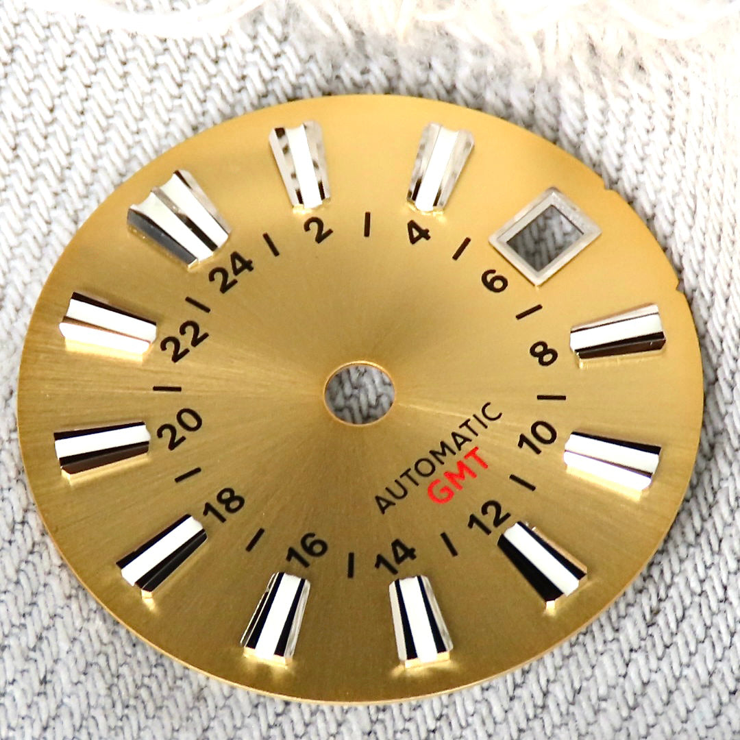 Dial Maker - Gold Sunburst GMT Dial for NH34