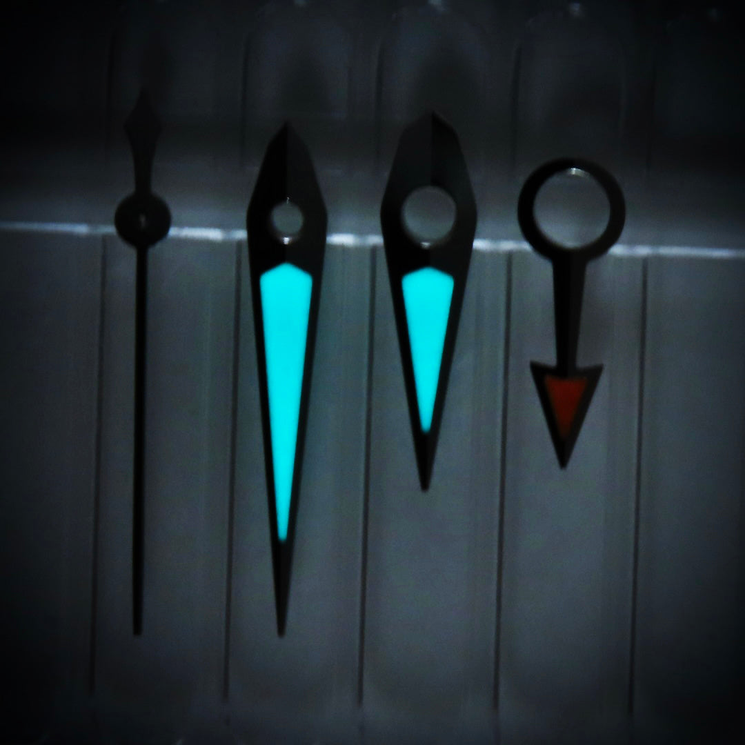 Dial Maker - High Quality BGW9 Lume Hands for NH34 GMT  (Silver Color)