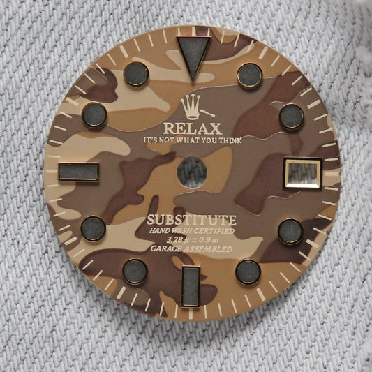 Dial Maker - Relax Dial Brown Camou Dial for seiko mod