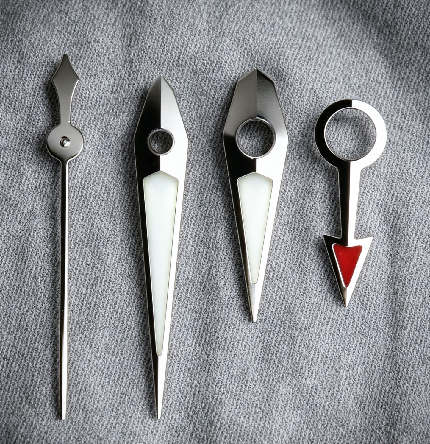 Dial Maker - High Quality BGW9 Lume Hands for NH34 GMT  (Silver Color)