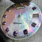 Dial maker - White MOP dial with purple Gemstone /  Full  BGW9 lume day / date wheel For Seiko NH36 Movement