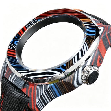 Dial Maker - DM05 Damascus Carbon Case Set, Rainbow colors