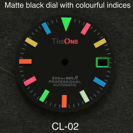 Dial maker - colored lume matte black dial