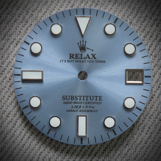 Dial Maker - Sunburst Light Blue with Black Relax Dial