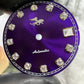 Dial maker -  Purple  Sunburst dial with white Gemstone