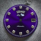 Dial maker -  Purple sunburst dial with white Gemstone /  Full  BGW9 lume day / date wheel For Seiko NH36 Movement