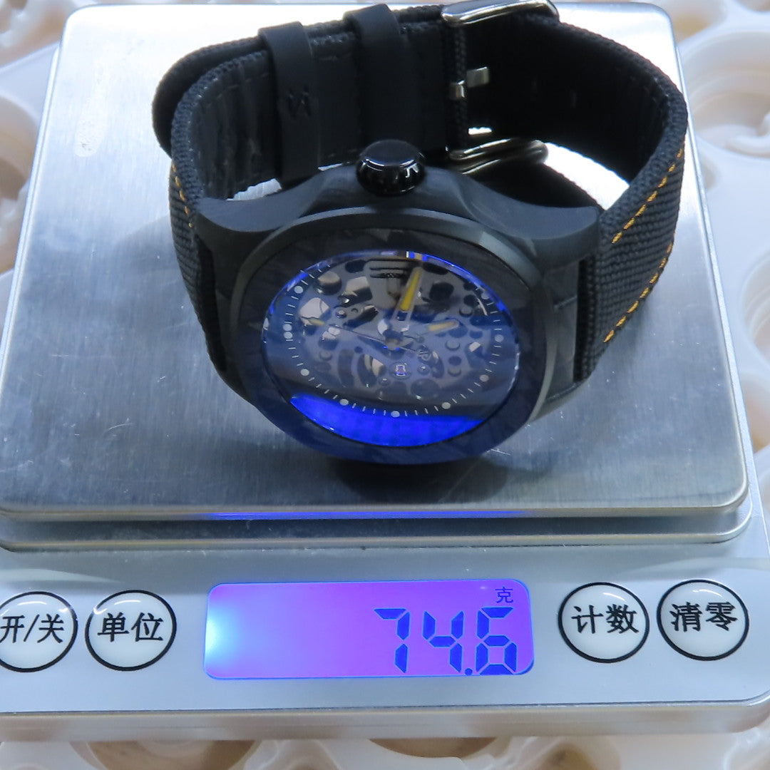 Dial Maker - DM05 Black Forged Carbon Watch  -Skeleton movement