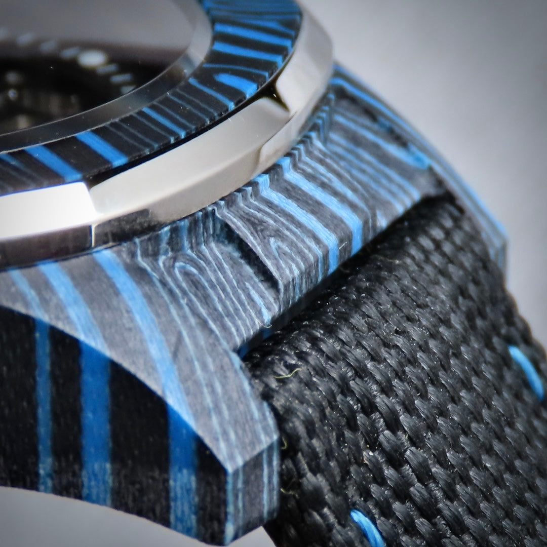 Dial Maker - DM05 Damascus Carbon Watch Blue/Black-Japan Made Movement NH35