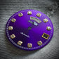 Dial maker -  Purple sunburst dial with white Gemstone /  Full  BGW9 lume day / date wheel For Seiko NH36 Movement