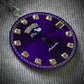 Dial maker -  Purple sunburst dial with white Gemstone /  Full  BGW9 lume day / date wheel For Seiko NH36 Movement