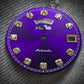 Dial maker -  Purple sunburst dial with white Gemstone /  Full  BGW9 lume day / date wheel For Seiko NH36 Movement