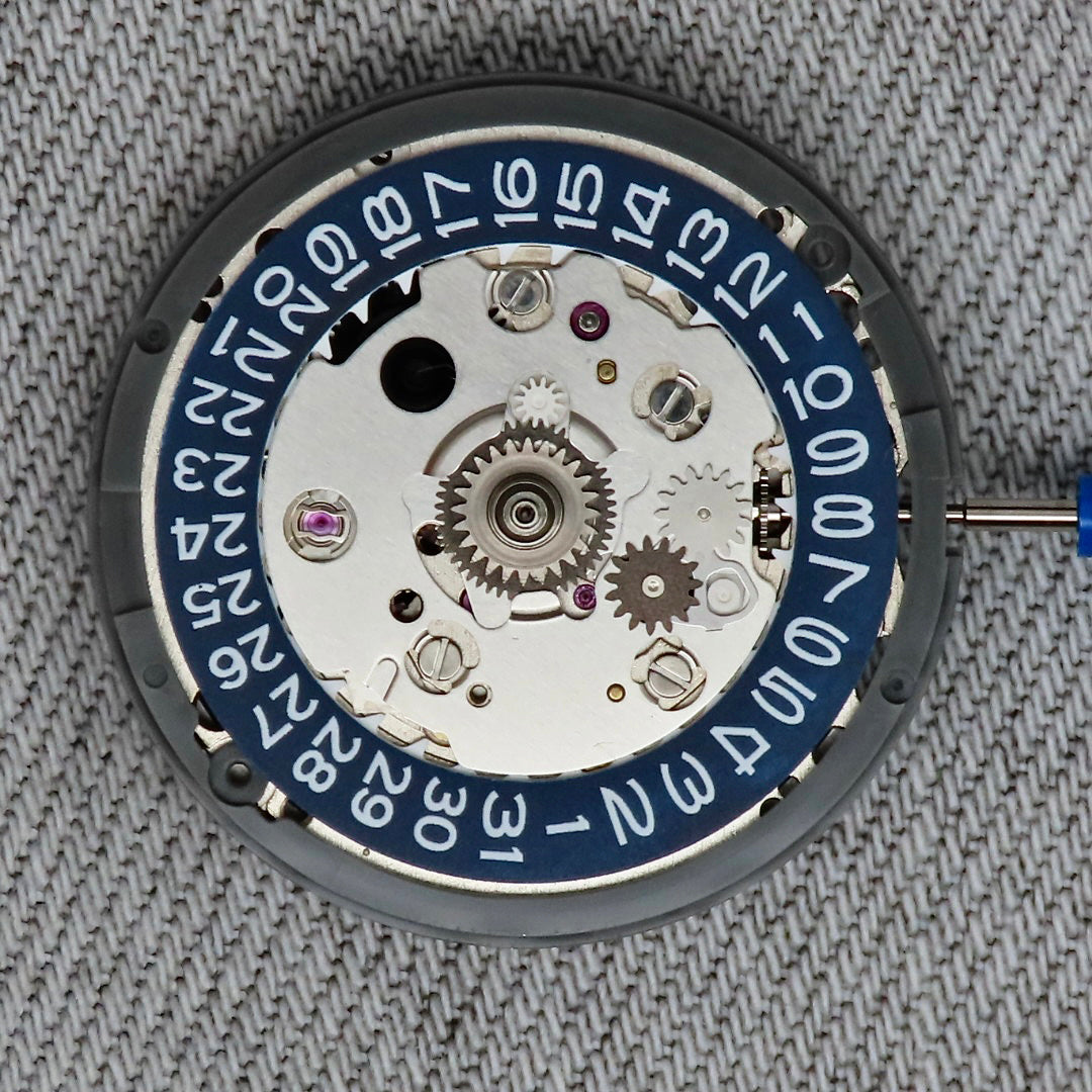 Malaysia Made- Seiko (TMI) NH34  Automatic Movement (Blue Date wheel)
