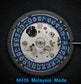 Malaysia Made - Seiko (TMI) NH35 Movement Deep Blue Date wheel