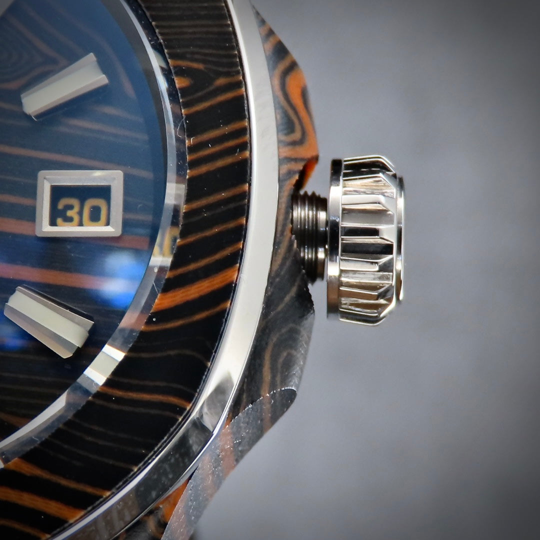 Dial Maker - DM05 Damascus Carbon Watch Orange /Black-Japan Made Movement NH35