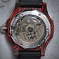 Dial Maker - DM05 Damascus Carbon Watch Red/Black -Skeleton movement