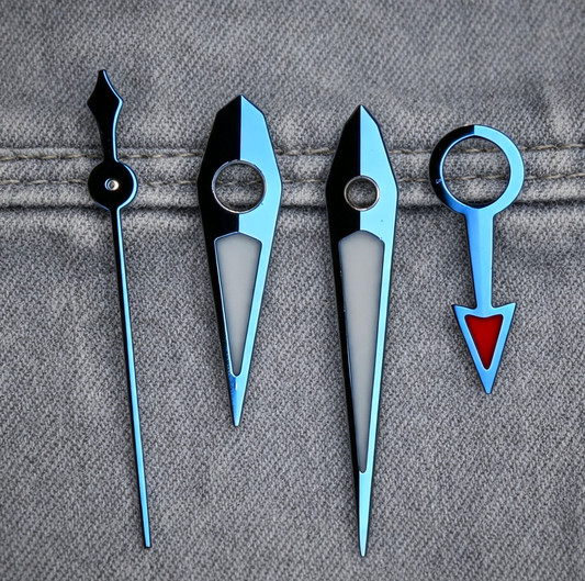 Dial Maker - High Quality BGW9 Lume Hands for NH34 GMT  ( Metallic Blue)