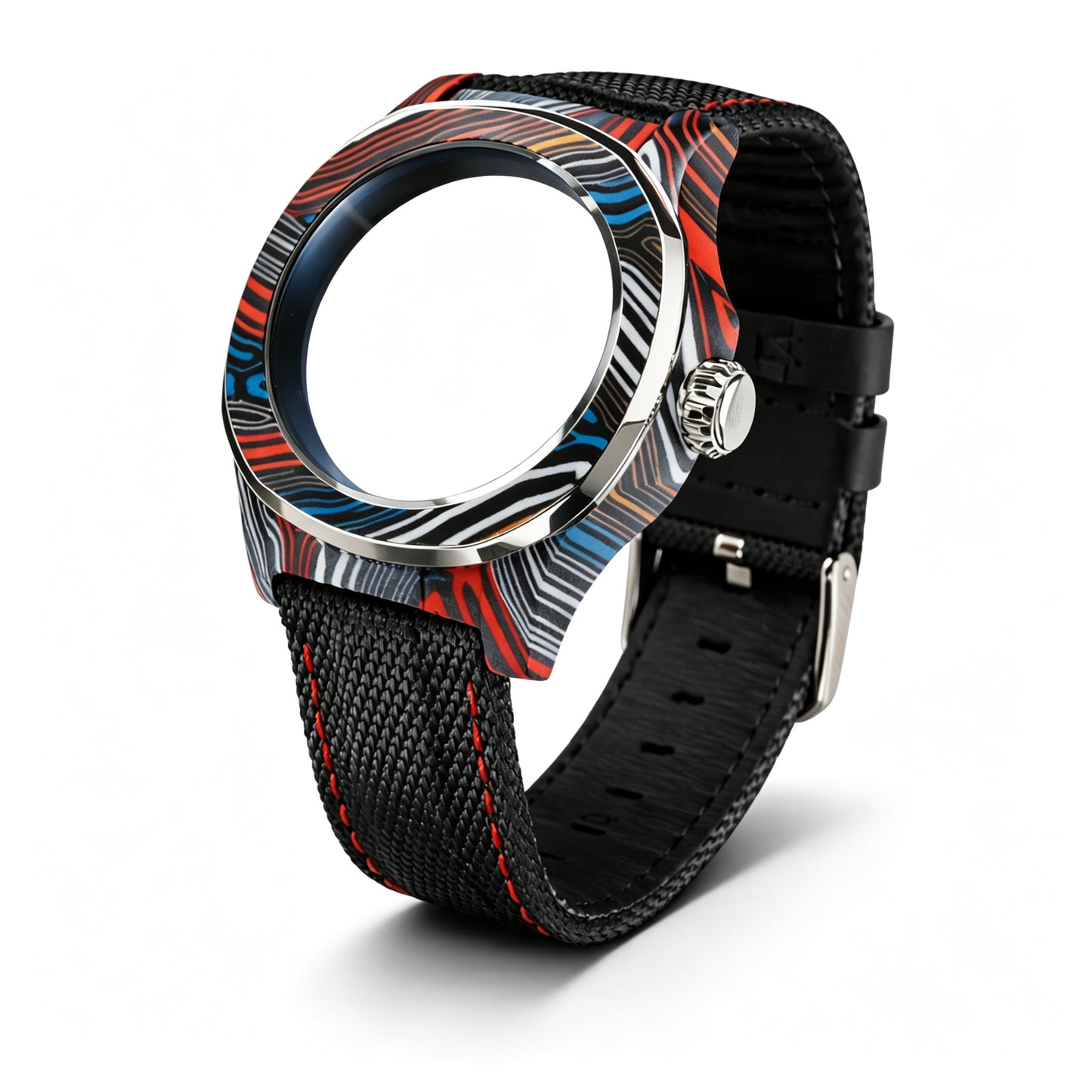 Dial Maker - DM05 Damascus Carbon Case Set, Rainbow colors