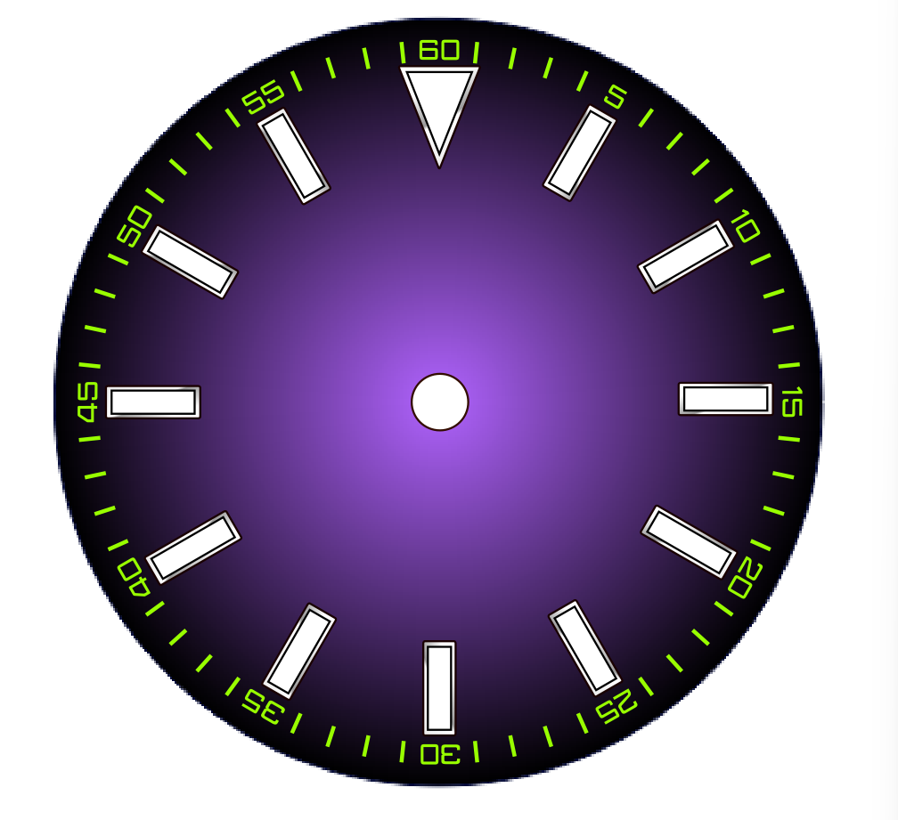Dial Maker -  Gradient purple Dial No Date