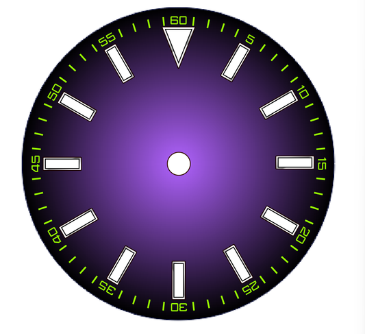 Dial Maker -  Gradient purple Dial No Date