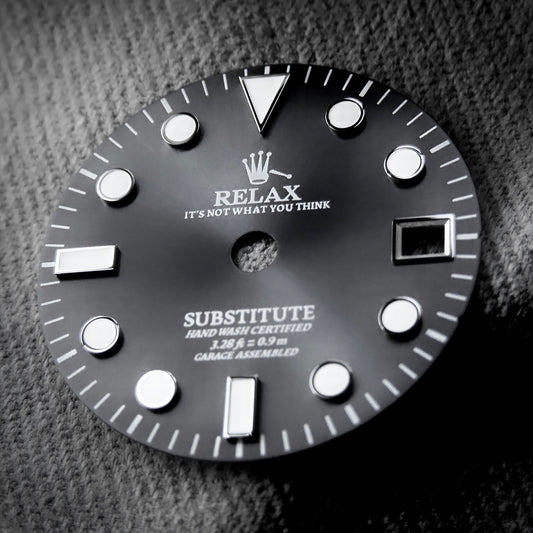 Dial Maker - Sunburst Grey Relax Dial for Seiko NH34 GMT Movement