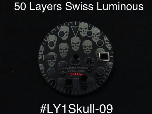 Dial maker - 50 layers lume dial -Skull dial