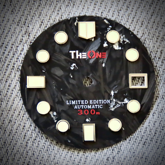 Dial maker - 3D Carbon Fibre With Silver Leaf Dial