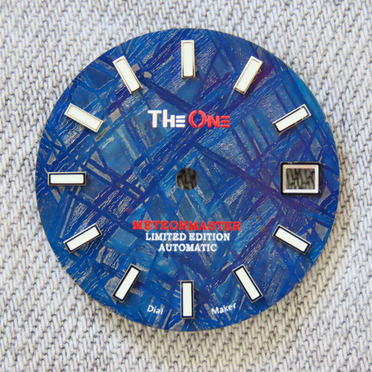 Dial maker - Burned/ Blue Purple  Meteorite Dial