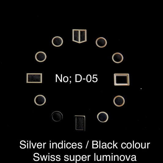 Dial maker - Silver Indices with black Swiss super Luminova