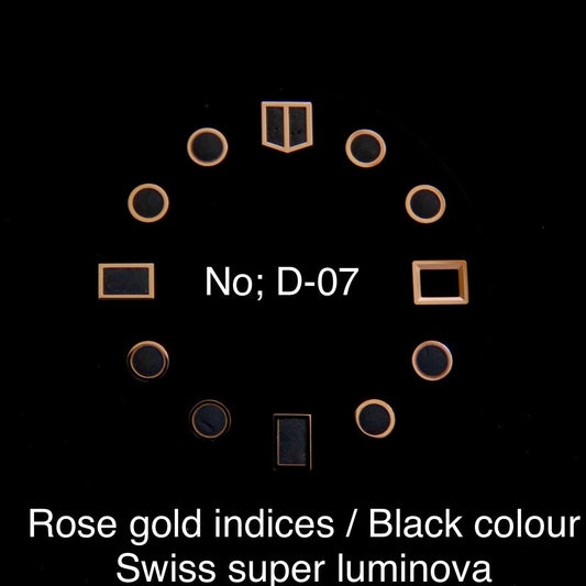 Dial maker - Rose Gold Indices with black Swiss super Luminova