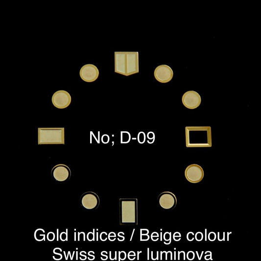 Dial maker - Gold Indices with Beige Swiss super Luminova