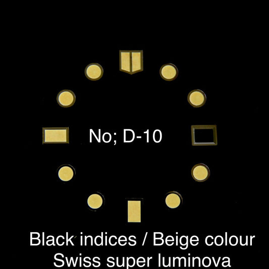 Dial maker - Black Indices with Beige Swiss super Luminova