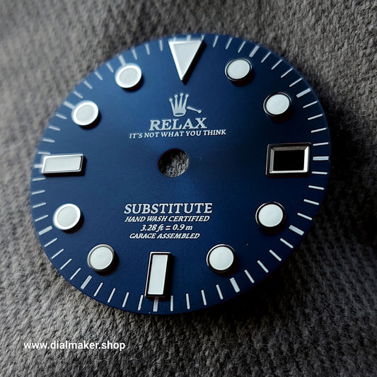 Dial Maker -  NH34 GMT Sunburst Blue Relax Dial for Seiko