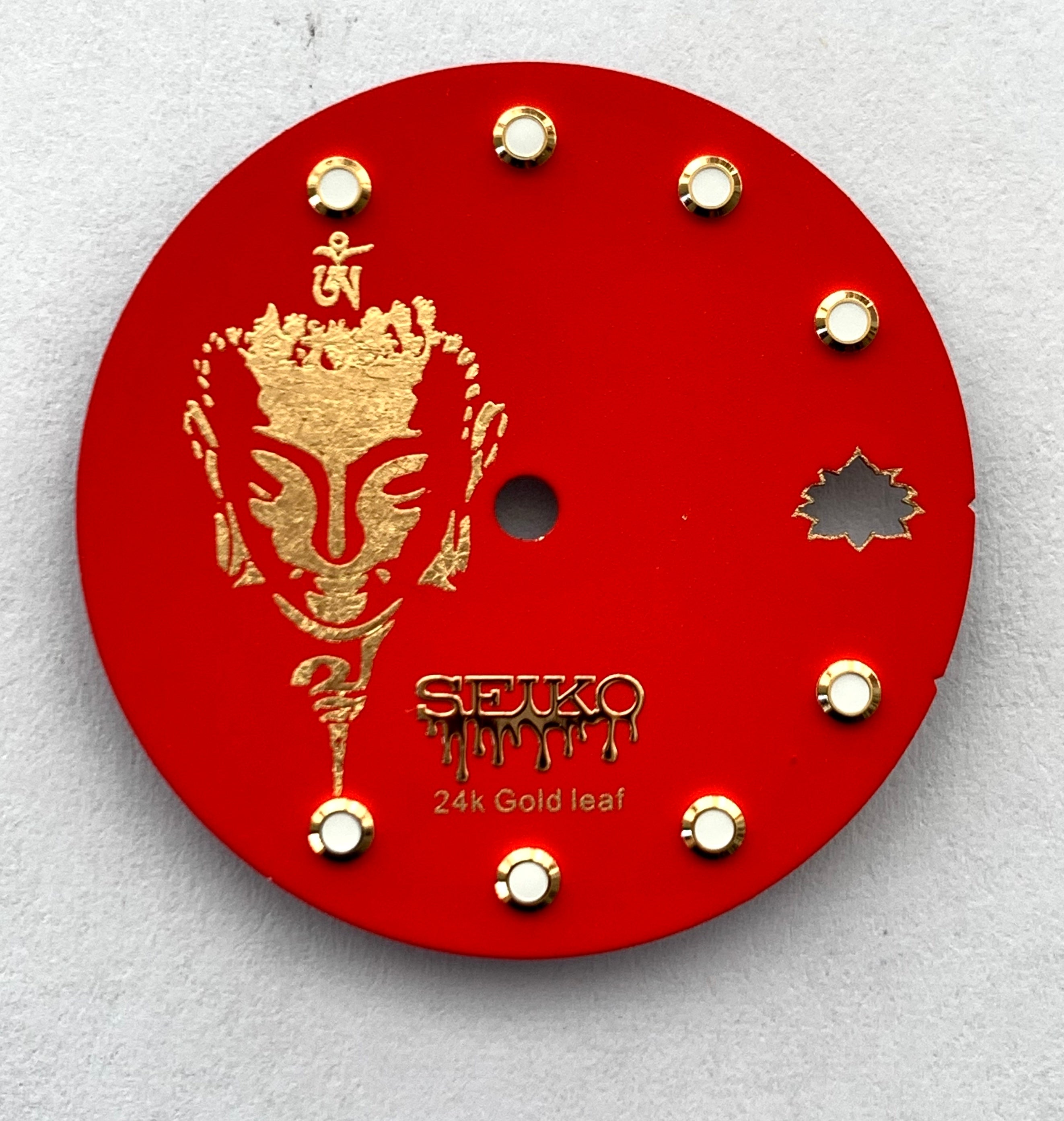Dial maker - Matt Red Dial With Gold Leaf – dial maker shop