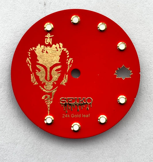 Dial maker - Matt Red Dial With Gold Leaf