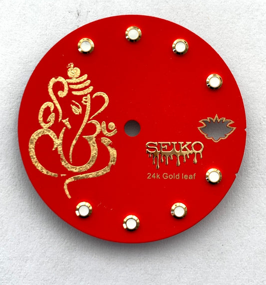 Dial maker - Matt Red Dial With Gold Leaf